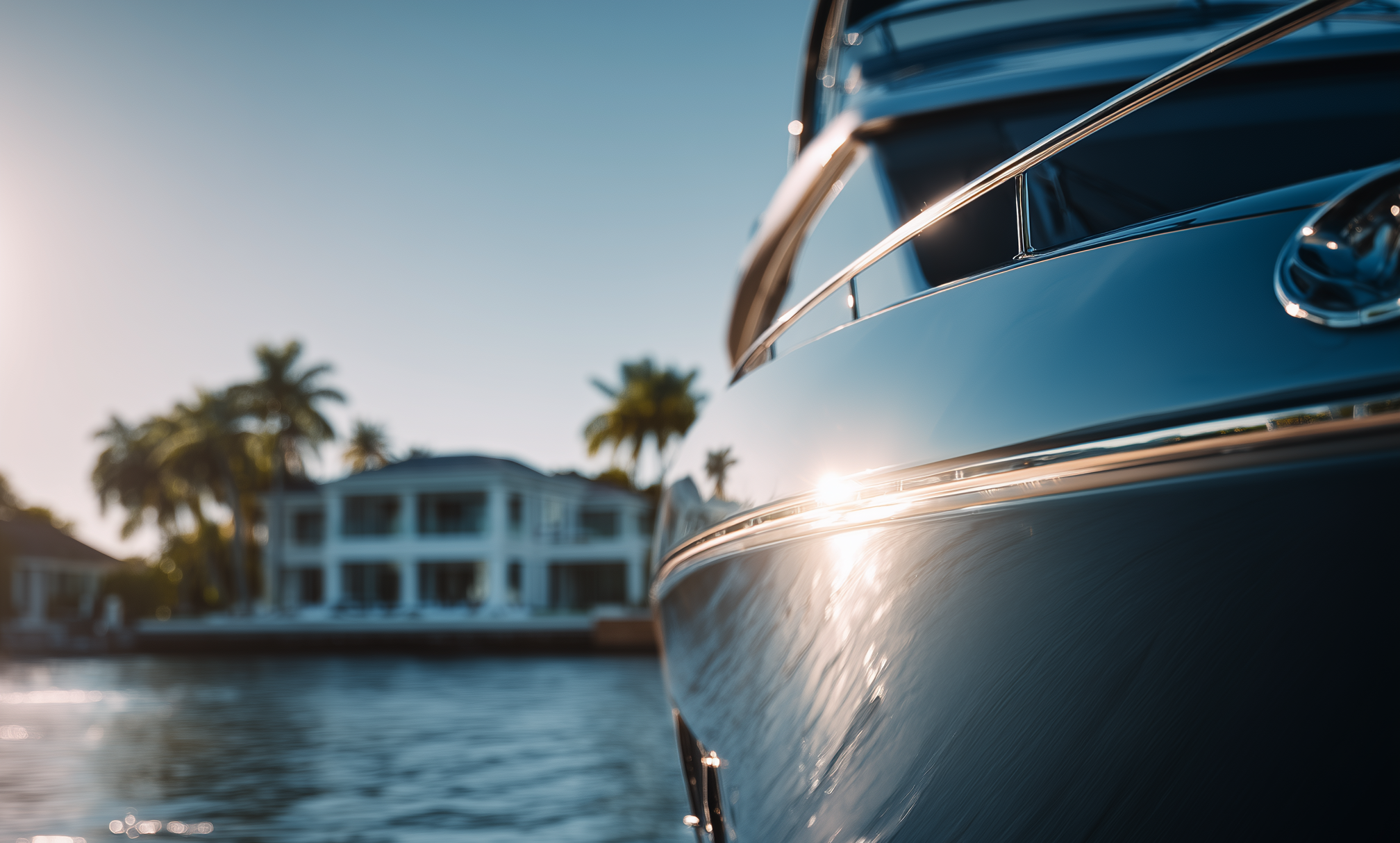 Luxury yacht at sea — mobile marine detailing
