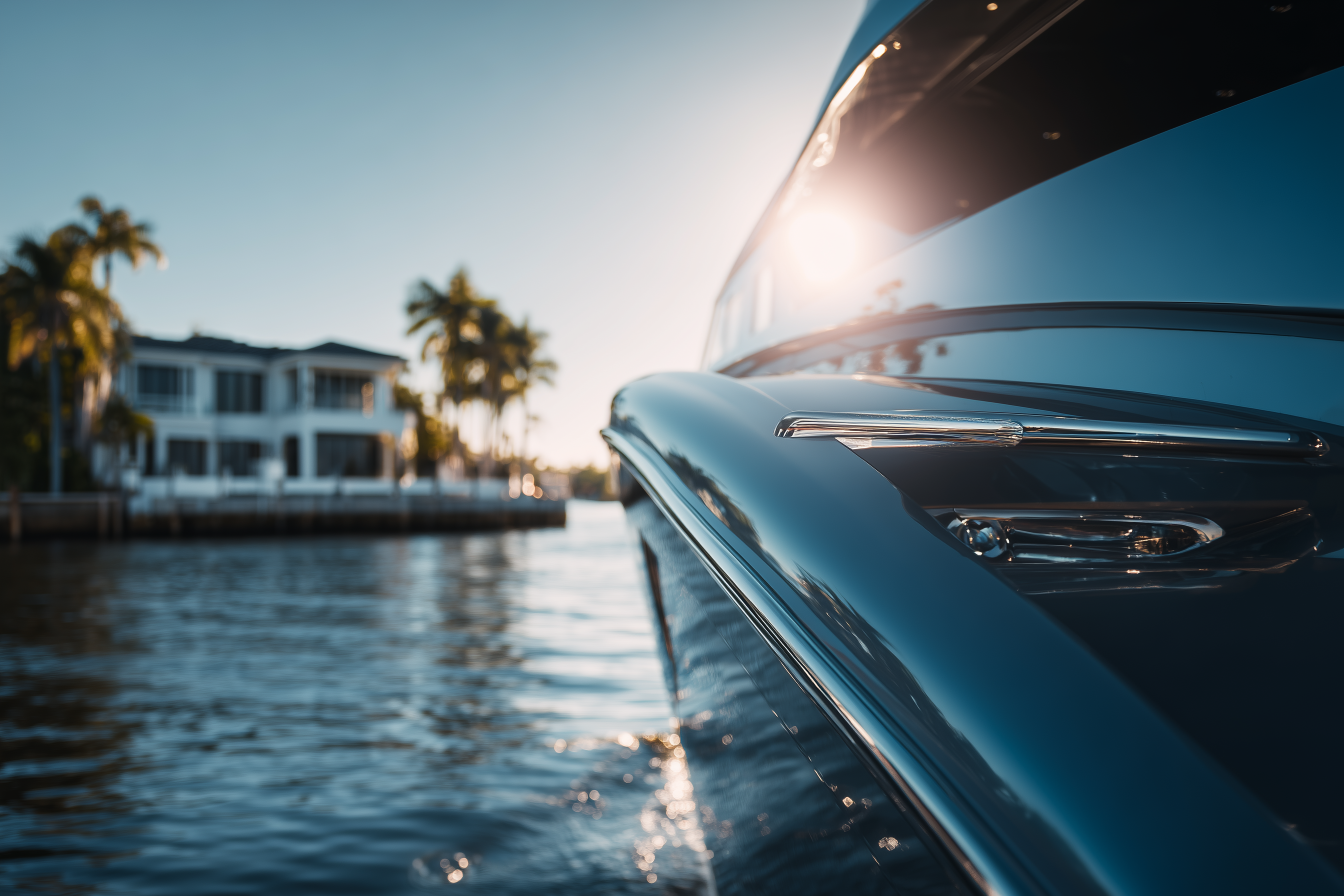 Luxury yacht at sea — mobile marine detailing